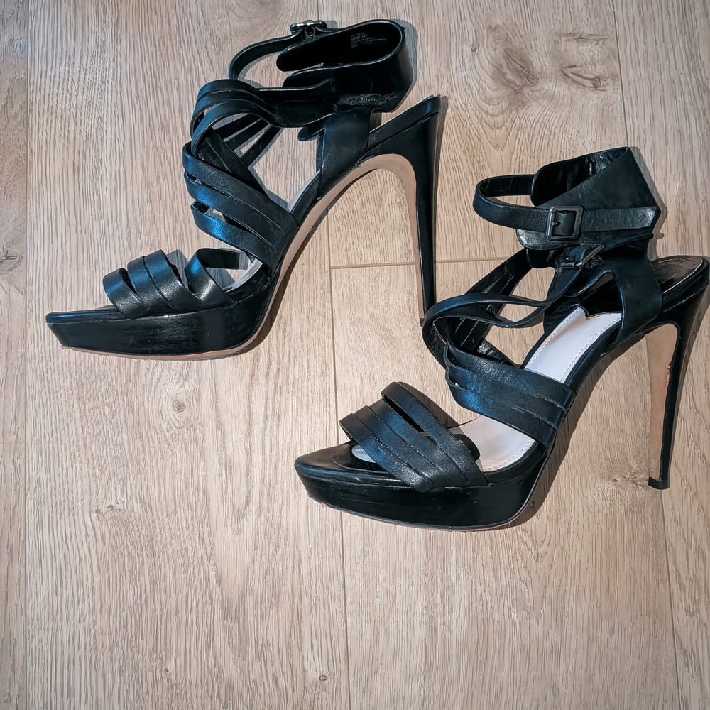 Vince Camuto Black Strappy Heels